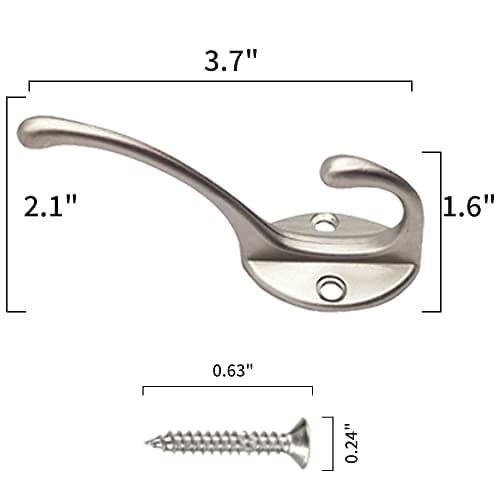 Retro Dual Coat Hooks Wall Mounted for Home Users