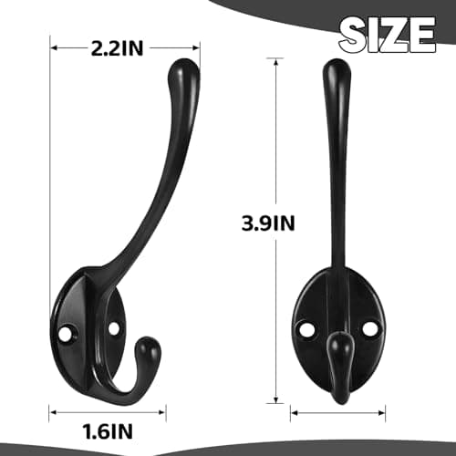 Heavy Duty Metal Coat Hooks (15-Pack)
