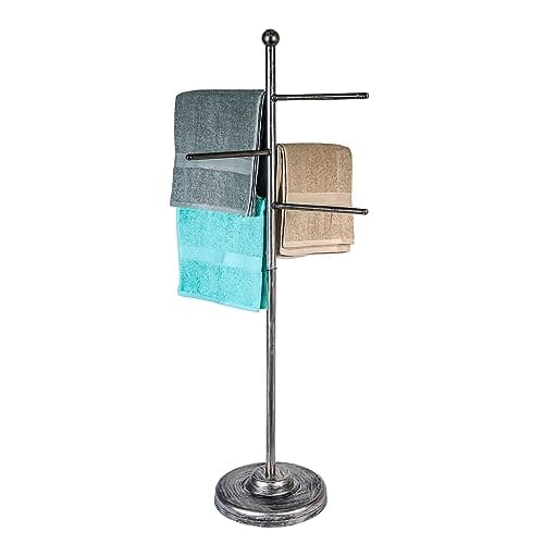 Trademark Innovations 50" Black Pool and Spa Towel Rack — Brushed Nickel