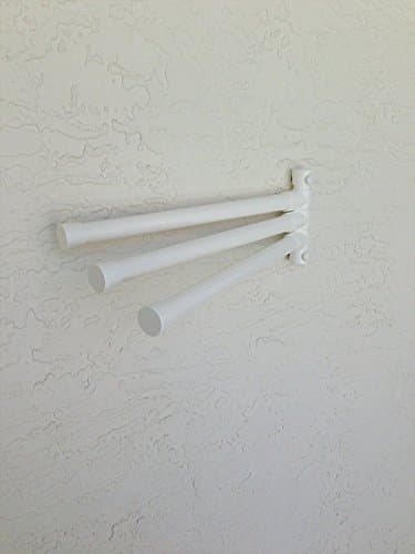The Outdoor Lamp Co. Metal Bronze Patio Towel Holder Rack — White