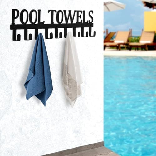 Bath Towel Rack with 9 Hooks