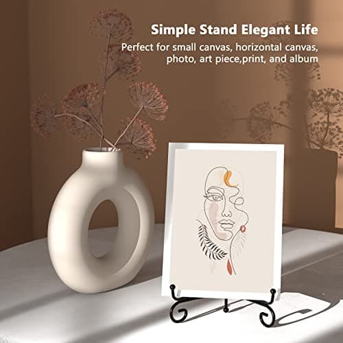 Compact 2-Pack Iron Display Stand for Displaying Pictures, Plates, Books and Arts