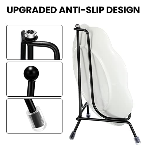 Chumia Anti Slip Plate Stands for Display Plate Holder, Black Iron Easel Plate Holder Stand (4, 6, 8 Inch)