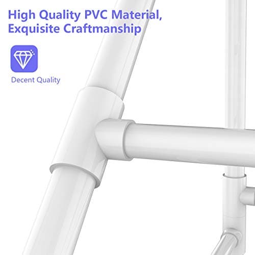 Heavy Duty Poolside Towel Rack for Pool, Lake, RV, PVC Outdoor Shelf, Includes 4 Towel Clips & Hammer