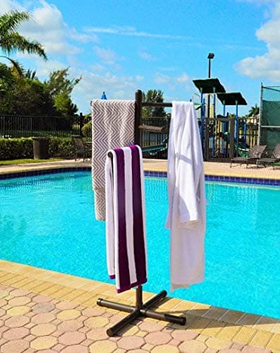 Bronze Premium Extra Tall Pool & Spa Towel Rack Outdoor PVC