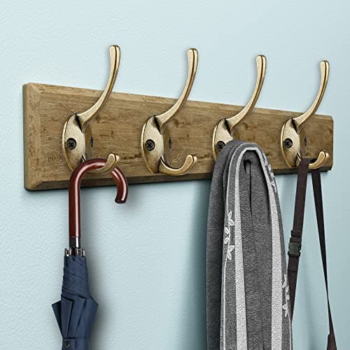 Antique Brass Coat Hooks for Coat, Scarf, Bag, Towel, Key, Cap, Cup, Hat
