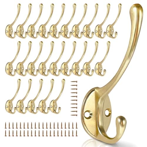 Heavy Duty Metal Coat Hooks (15-Pack) — 25pcs-Gold