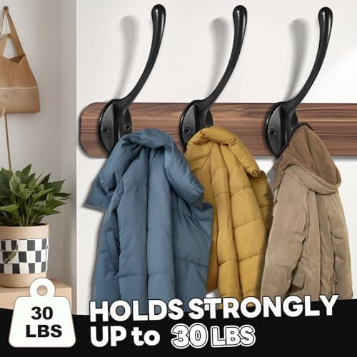 Heavy Duty Metal Coat Hooks (15-Pack)