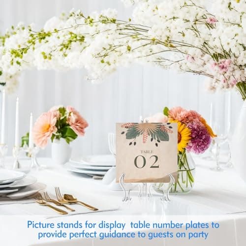 Small Plate Stands for Display, Plate Holders for Displaying, Stands for Display (Clear)