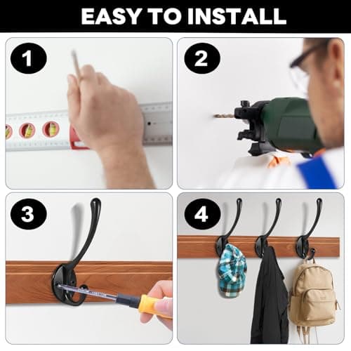 Heavy Duty Metal Coat Hooks (15-Pack)