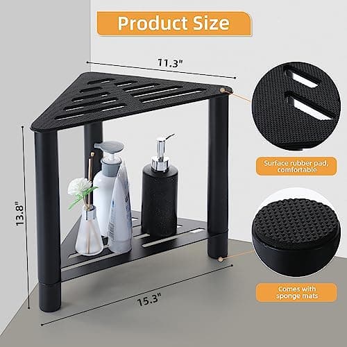 Shower Foot Rest, Corner Shower Stool, Shower Stool for Shaving Legs